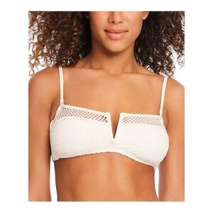 Sanctuary Sea Crochet V-Wire Bandeau Bikini Top NWT